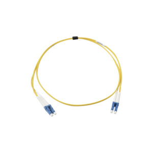 Jumper de Fibra Óptica Monomodo (OS2), XGLO, Riser, LC/UPC-LC/UPC Duplex, OFNR, Color Amarillo, 1 Metro (3.28 Pies)