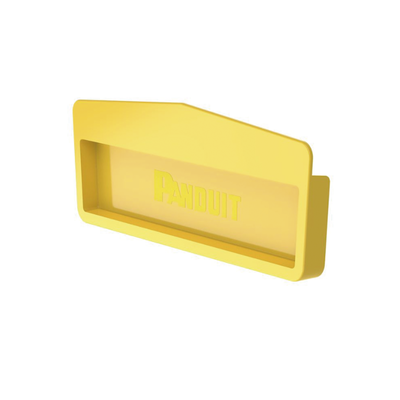 Tapa Final Para Canaletas FiberRunner™ 12×4, de Instalación a Presión, Color Amarillo