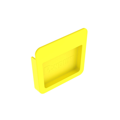 Tapa Final Para Canaletas FiberRunner™ 4×4, de Instalación a Presión, Color Amarillo
