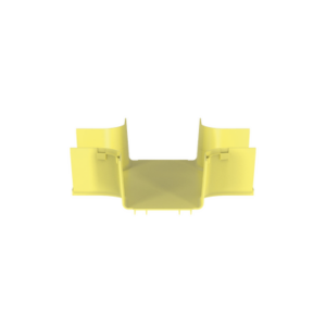 Accesorio de 4 Vías Horizontal, Con Ángulos a 90º, Para Canaletas FiberRunner™ 6X4, Color Amarillo