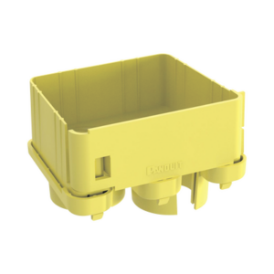Tapa con 2 Salidas a Tubo de 1.5in (38mm), Para uso con Canaletas 4X4 FiberRunner™, Color Amarillo