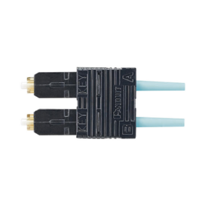 Conector de Fibra Óptica SC Duplex OptiCam, Multimodo 50/125 OM3/OM4, Pre-pulido, Color Aqua