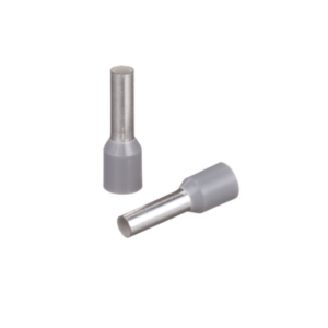 Ferrule Aislado PAN-TERM para Cable 12 AWG, Largo 17.5mm, DIN Color Gris. Paquete 500 Piezas