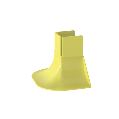 Accesorio de Control de Radio de Curvatura, Para Bajadas de Cable con Canaletas FiberRunner 2×2, Color Amarillo