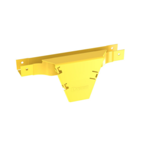 Accesorio en T con Conexión Horizontal y Bajada Vertical a 90º, Para Canaletas FiberRunner™ 2×2, Color Amarillo