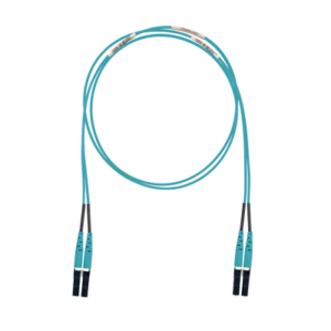 Jumper de Fibra Optica Multimodo 50/125 OM3, LC-LC Duplex, LSZH (Cero Halógenos), Color Aqua, 3 Metros (9.84 Pies)