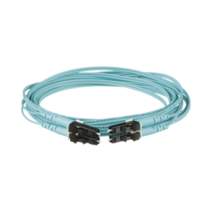 Jumper de Fibra Optica Multimodo 50/125 OM3, LC-LC Duplex, OFNR (Riser), Color Aqua, 3 Metros (9.84 Pies)