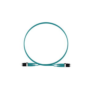 Jumper de Fibra Optica Multimodo 50/125 OM4, LC-LC Duplex, LSZH, Color Aqua, 2 Metros (6.56 Pies)