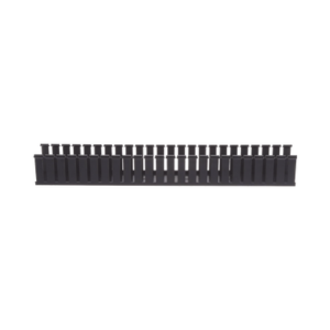 Canaleta Ranurada de PVC sin Tapa, Tipo G, 82.6 mm de Ancho, 79.2 mm de Alto y 1828.8 mm de Largo, Color Negro