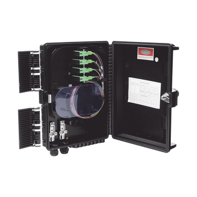 Cierre de Empalme para 24 Fusiones de Fibra Óptica, Interior/Exterior, con 16 Acopladores SC/APC y Splitter 1×16 SC/APC Incluido, IP65
