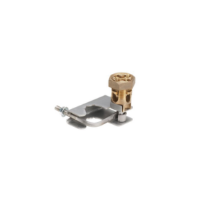 Abrazadera para Tierra Física en Base de Piso Falso, para Cables de 6 a 1/0 AWG. Para Pedestales Circulares de 3/4″ y 7/8″.