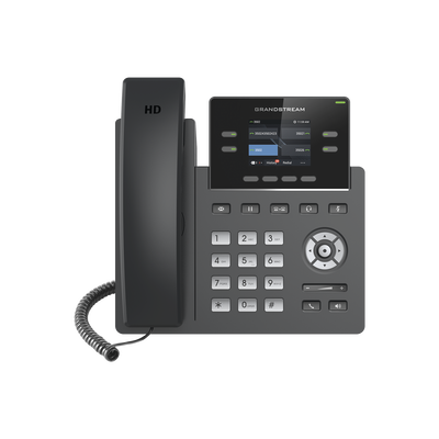 Teléfono IP Grado Operador, 4 líneas SIP con 2 cuentas, pantalla a color 2.4″, codec Opus, IPV4/IPV6 con gestión en la nube GDMS