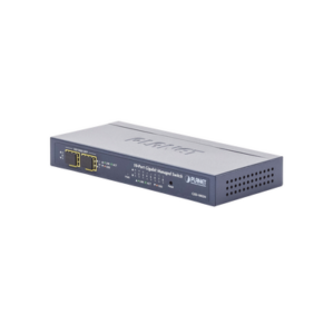 Switch Administrable de Escritorio de 8 Puertos Gigabit/ 2 Puertos SFP / 20 Gbps Switching / PoE In 802.3af/at / Dual Power DC + PoE / VLAN Q-in-Q / IPv6/IPv4/ Administración Remota con CloudNMS