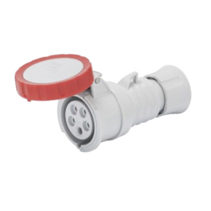 BASE MÓVIL RECTA HP – IP66/IP67/IP68/IP69 – 3P+N+T 16A 380-415V 50/60HZ – ROJO – 6H – CONEXIONADO DE TORNILLO