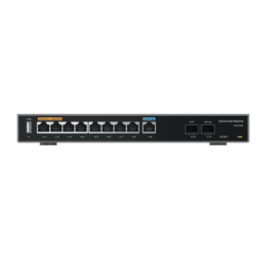 Router Gigabit VPN / Balanceador de cargas / 60,000 sesiones NAT / 9 puertos 10/100/1000 Mbps + 2 puertos SFP (WAN/LAN) / 1 puerto entrada PoE(af/at) / 2 puertos salida PoE (af/at) / Compatible con GWN Cloud.