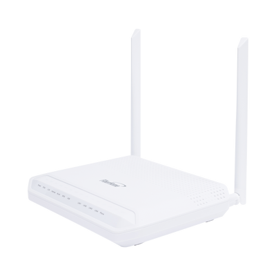 ONU GPON WiFi (2.4/5 GHz), 2 Antenas de 5 dBi, Compatible con OLTs de Terceros, MIMO 2×2, 4 puertos Gigabit + 1 POTS + USB, conector SC/UPC, (Gestión WAN desde la Interfaz de la ONU)