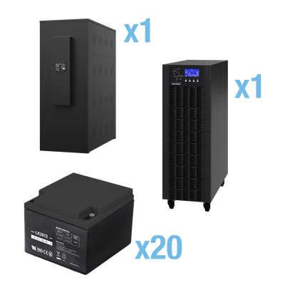UPS Trifásico de 30 kVA/27 kW, Topología Online Doble Conversión, Voltaje de 208/220 Vca de L-L, Respaldo de 5 Minutos al 100% de Carga, Incluye Módulo y Banco de Baterías