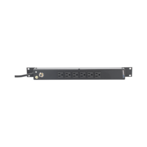 Multicontacto Horizontal (PDU) de 6 Contactos (NEMA 5-15R) Rack 19″ 1UR. Voltaje Entrada/Salida: 120Vca/15A