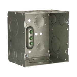 Caja Cuadrada 4- 11/16″ x 4 11/16″/ Profundidad de 3-1/4″/ 2 Entradas 1″, 1 1/4″, 1 1/2″, 2″, 2 Entradas 1″-1 1/4″, 2 Entradas 3/4 “- 1″, 4 Entradas 1/2″ – 3/4″, 2 Entradas 1/2”.