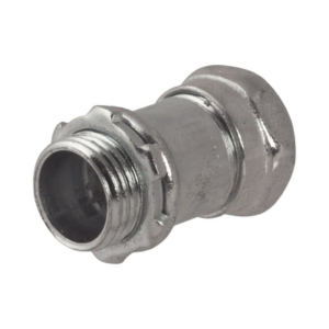 Conector Recto Compresión de Acero Galvanizado para Pared Delgada de 3/4″ .