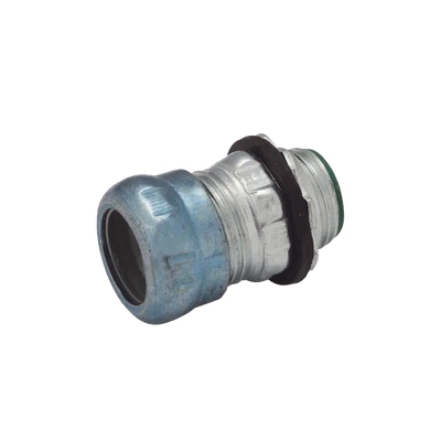 Conector de Compresión Impermeable Aislado de Acero Galvanizado para Pared Delgada de 1 1/2″ .