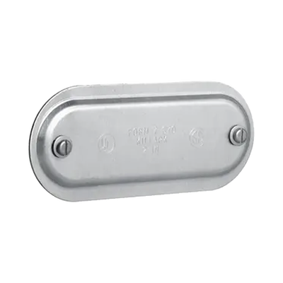 Tapa de Aluminio para Condulet Ovalada de 1″.