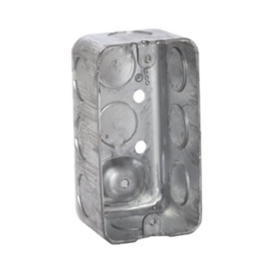 Caja (Chalupa) 4×2″/ Profundidad 1-7/8″/ 10 Entradas de 1/2″/ Troquelada.