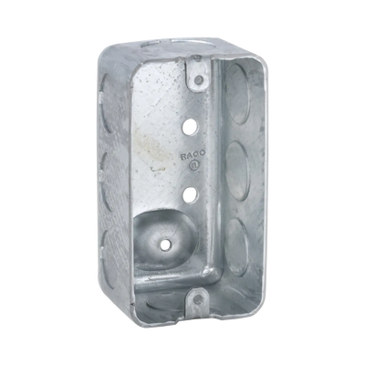 Caja (Chalupa) 4×2″/ Profundidad 1-7/8″ / 7 Entradas de 1/2″ y 1 de 3/4″.