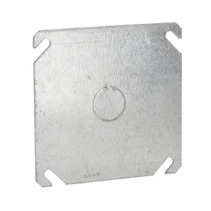 Tapa Cuadrada con Entrada de 1/2 para caja de 4″.
