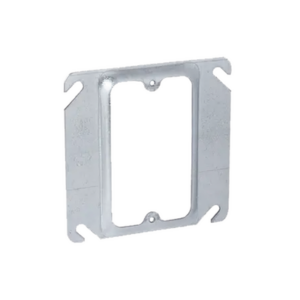 Sobretapa Cuadrada de 4″ de Acero Galvanizado con realce de 1/4″.