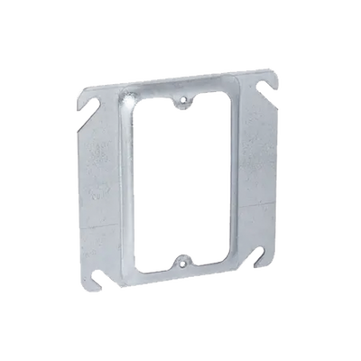 Sobretapa Cuadrada de 4″ de Acero Galvanizado con realce de 1/4″.