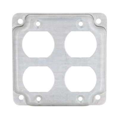 Cubierta de 4″ para 2 Contactos Dúplex.