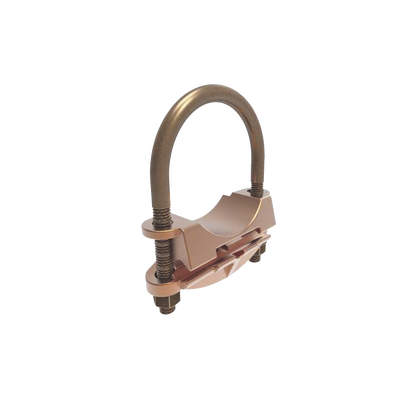 Conector Mecánico para Cable Calibre 4 a 2/0 AWG / Paralelo o 90° Grados a Tubo de 1 1/4″ o Varilla de 1 3/8″ – 1 1/2″.