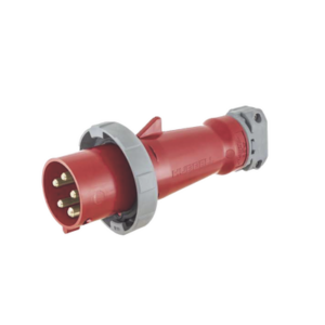 Clavija industrial de 30/32 A / 200/346 – 240/415 V – 220/380 – 240/415 V CA / 4 Polos 5 Hilos / IP69 y 4X.