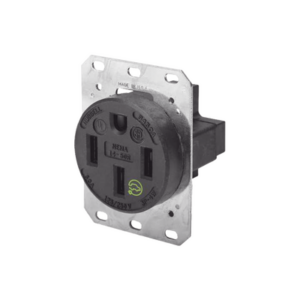 Receptáculo Recto de 50 A 125/250 V CA 3 Polos 4 Hilos (Nema 14-50R).