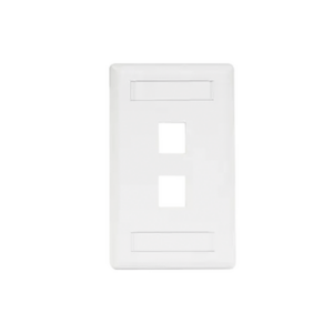 Placa Frontal para 2 Puertos Teléfono/Datos/Multimedia/ Color Blanco
