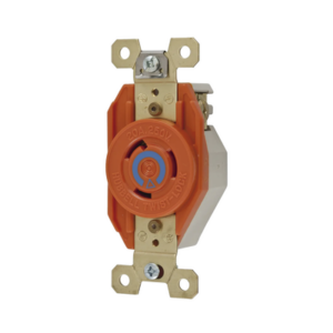 Receptáculo Sencillo de Media Vuelta / 20 A 250 V CA / 2 Polos 3 Hilos / Nema L6-20R