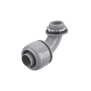 Conector Curvo 90° de Nylon de 3/4″ para Tubería Liquidtight Polytuff.