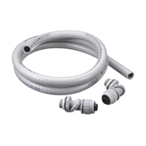 Kit de 6 pies de Tubería Liquidtight PolyTuff y 2 Conectores Rectos de 1/2″.