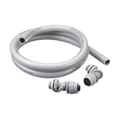 Kit de 6 pies de Tubería Liquidtight PolyTuff y 2 Conectores Rectos de 1/2″.