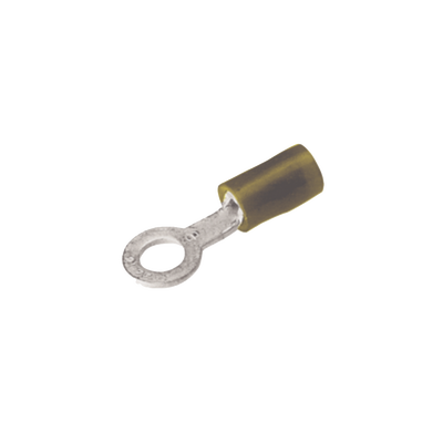 Zapata Terminal Aislada de Ojillo para Tornillo de 1/4″ (6 mm) y Calibre 12-10 AWG.