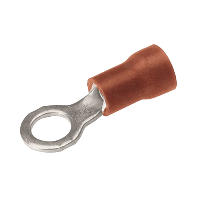 Zapata Terminal de Ojillo para Tornillo 1/8 in (3 mm) calibre 22-16 AWG con aislamiento de vinilo.