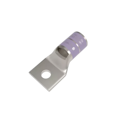Zapata Terminal de Compresión de Cañon Corto para Tornillo de 1/2″ y Calibre 4/0 AWG.