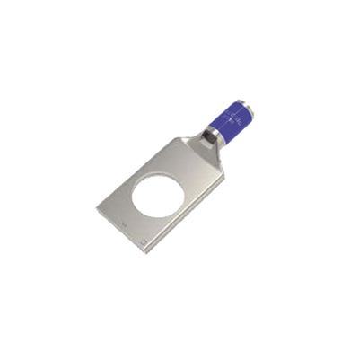 Zapata Terminal de Compresión de Cañón Corto para Tornillo de 3/8″ y Calibre 6 AWG.