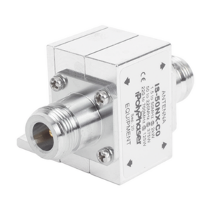Protector Coaxial RF / 1.5-700 MHz / 50 Ω / Conectores N Hembra / Ceja Lateral / 2 kW