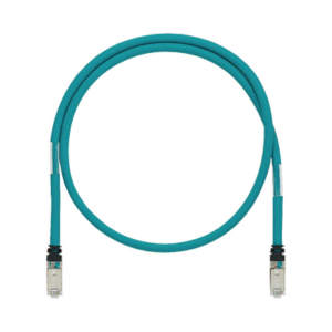 Patch Cord Cat5e de Grado Industrial 600V, Blindado SF/UTP, Calibre 24 AWG, Color Aqua, 2 Metros (6.56 Pies)