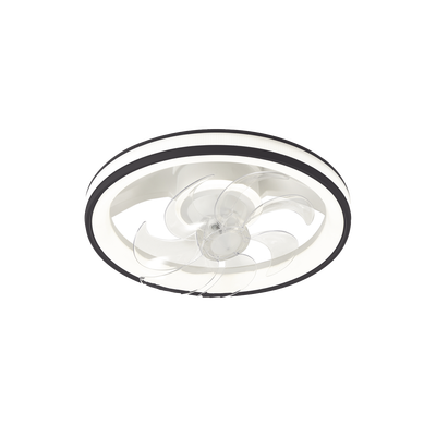 Ventilador de Techo con Luminario LED de 110 V CA 50/60 Hz / 88 W /4500 Lm / 6500 – 4 000 – 2 700 K /3 Tonos de Luz / 501 mm / 6 Velocidades / Dimeable / Color Blanco y Negro.