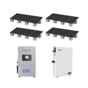 Kit Hibrido con Interconexión a la Red Eléctrica de CFE de 8 kW con Salida de 220 Vca y respaldo de 10 kWh en batería de LiFePO4