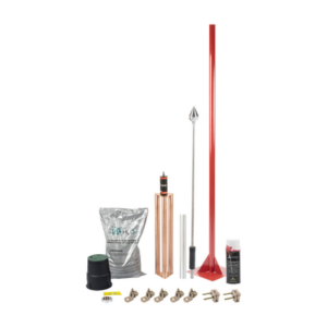 Kit Pararrayo con Punta en Aluminio con Accesorios para Protección de Diámetro de 160 m.