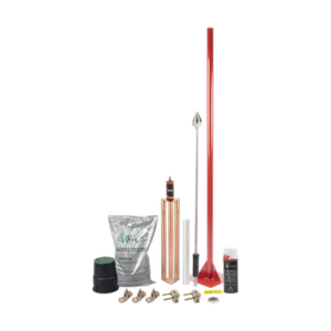Kit Pararrayo con Accesorios para Protección de Diámetro de 80 m.